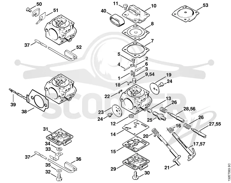 13. Карбюратор C3M-S5, S24, S5, S20, S22, S23