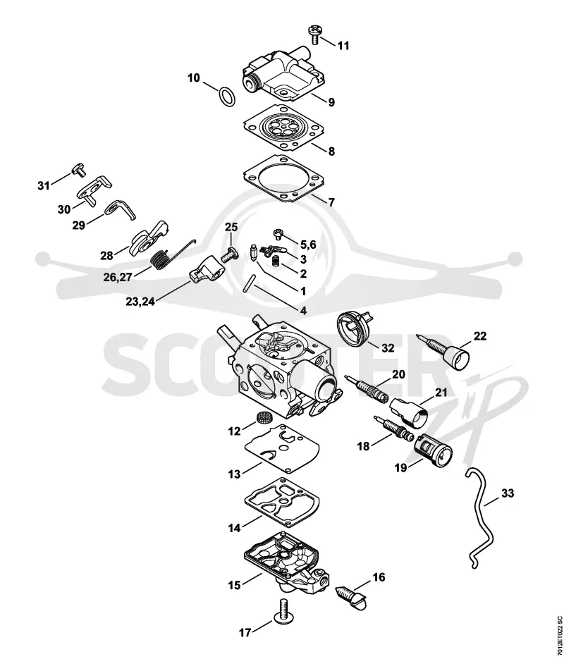 15. Карбюратор C1Q-S250, C1Q-S248, C1Q-S214, C1Q-S188