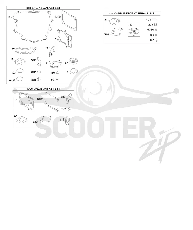 07. Motor/Ventil-Dichtungssatz, Vergaserüberholungssatz