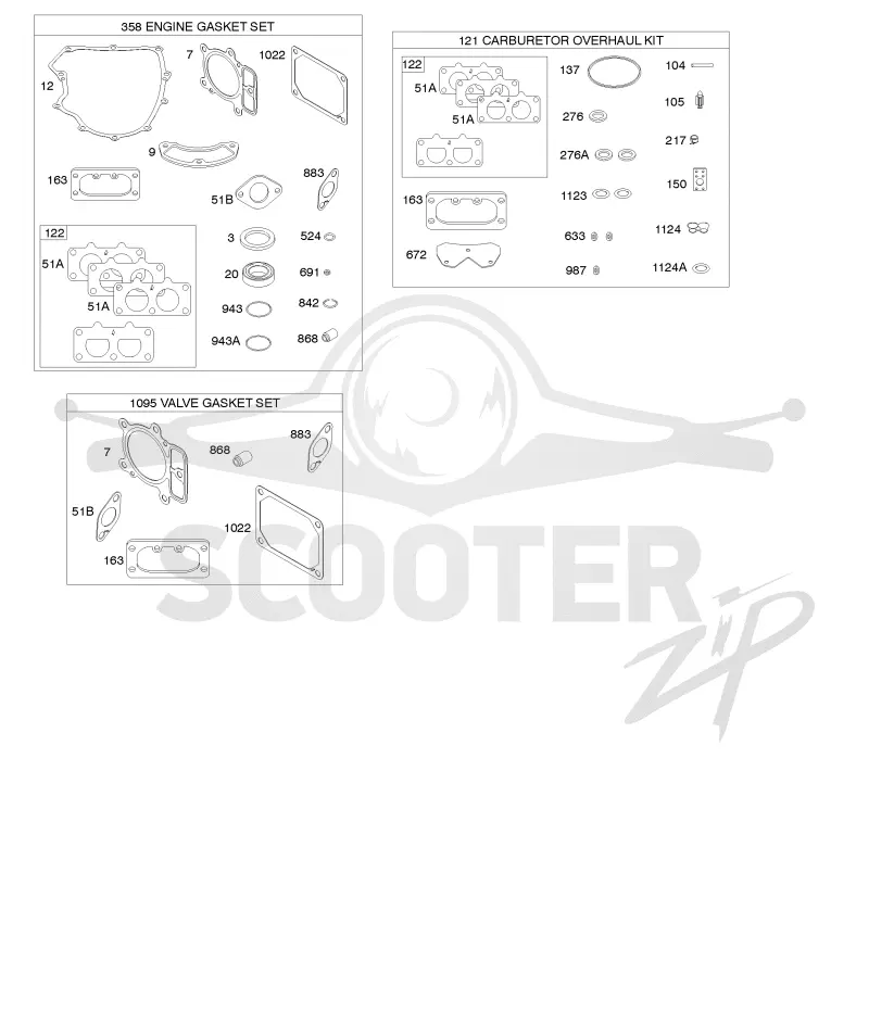 07. Motor/Ventil-Dichtungssatz, Vergaserüberholungssatz