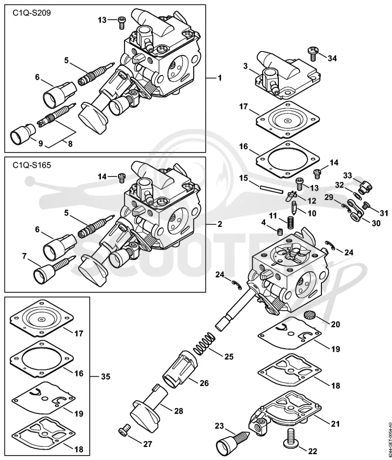 06. Карбюратор C1Q-S209, C1Q-S165
