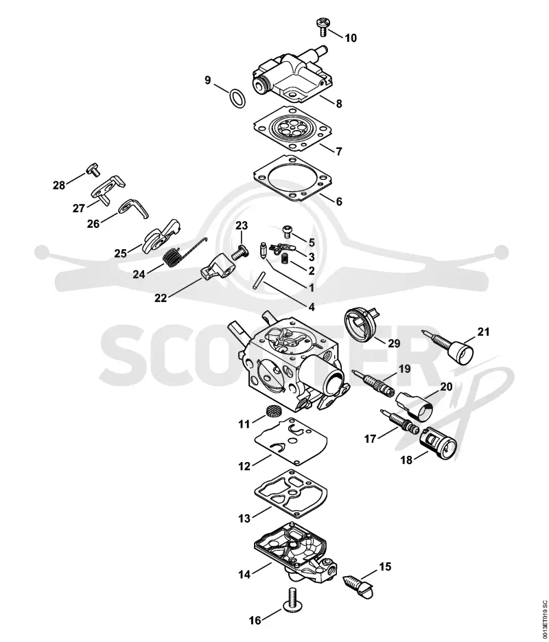 13. Карбюратор C1Q-S281, C1Q-S284