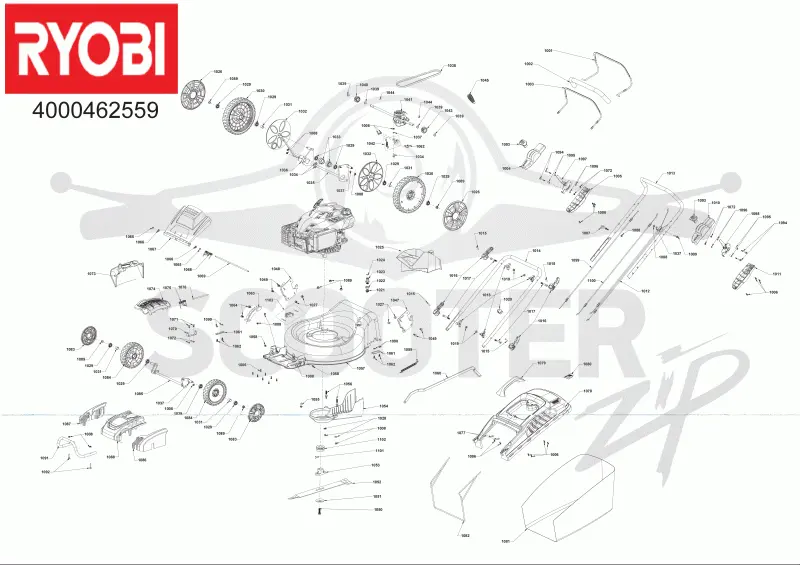 RYOBI RLM53190YV (Code 4625-59) Схема 1