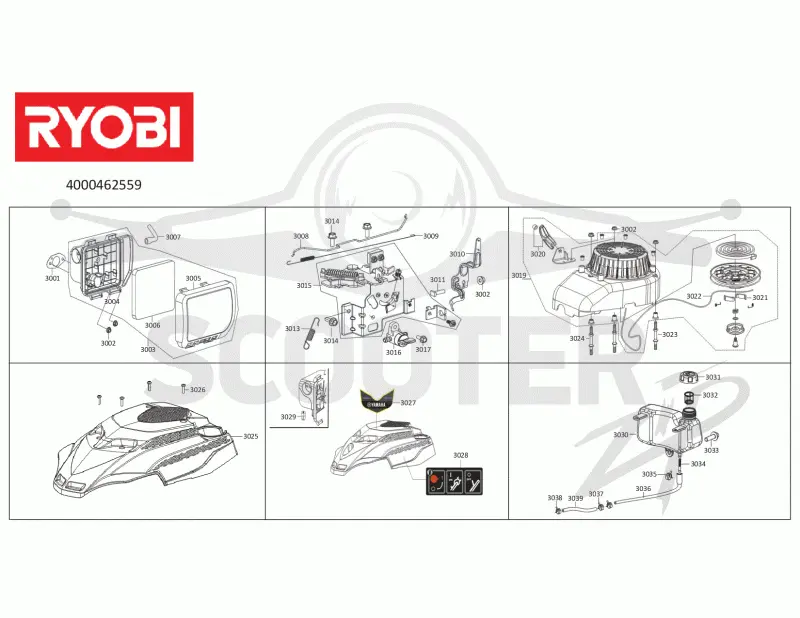 RYOBI RLM53190YV (Code 4625-59) Схема 3