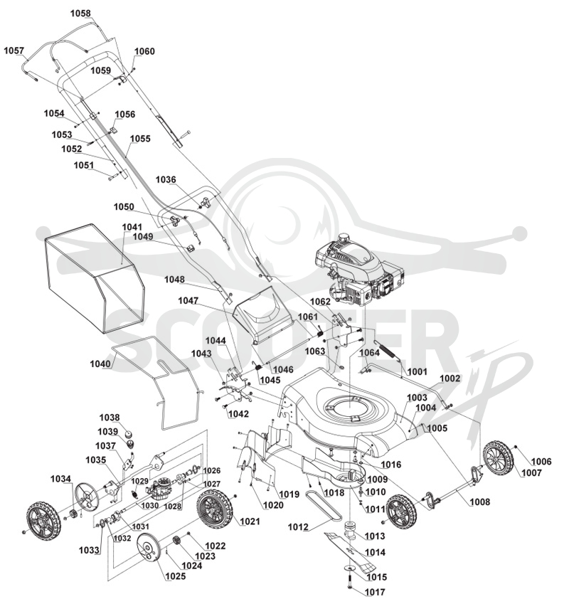 RYOBI RLM46175SL (Code 4449-88) Схема 1