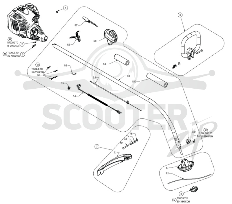 RYOBI RLT26C (Code 4443-82) Схема 1