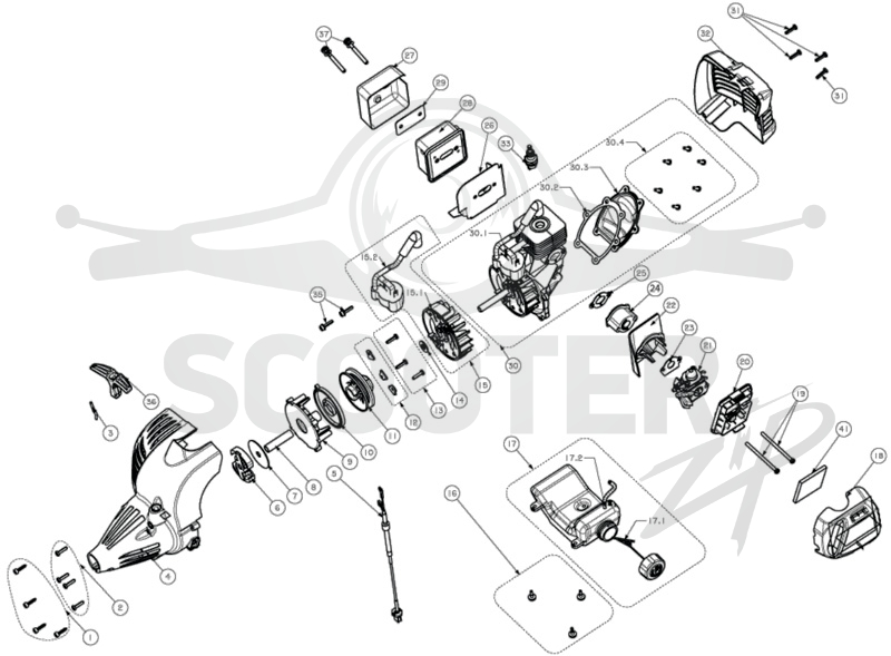 RYOBI RLT26C (Code 4443-82) Схема 2