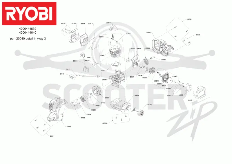 RYOBI RLT254CDSO (Code 4446-39) Схема 2
