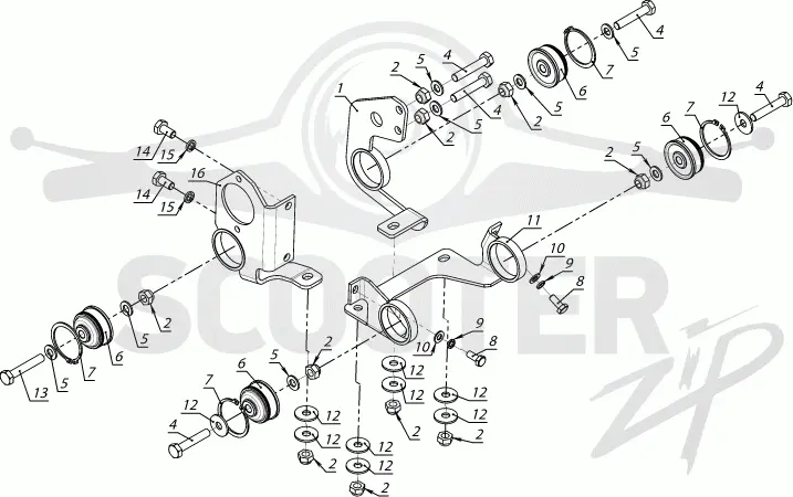 Крепление двигателя РМЗ-551i