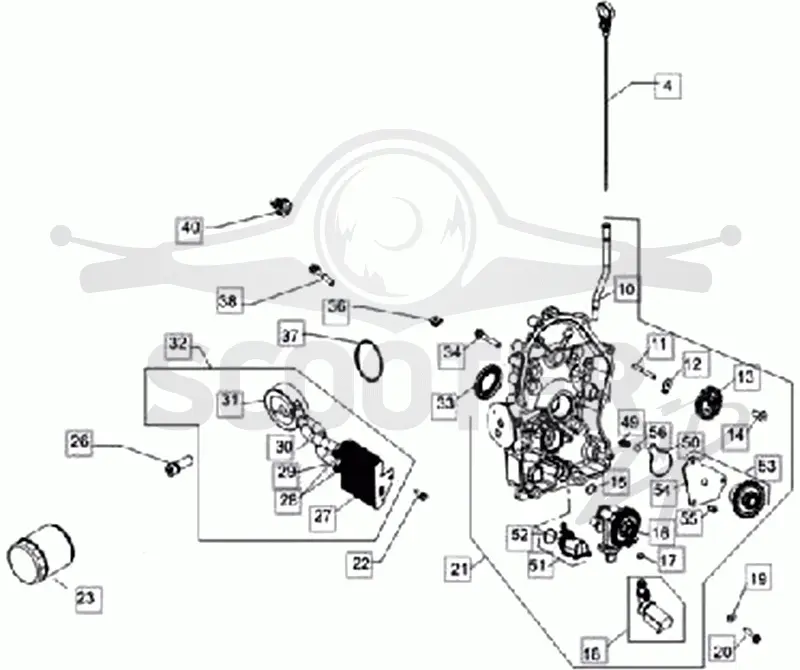 Система смазки двигателя Kohler ЕCH 749-3041