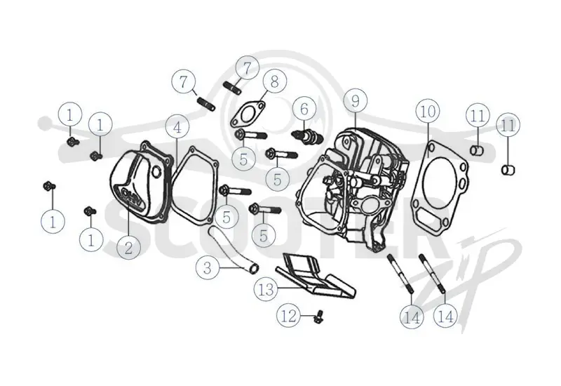 Головка цилиндра LONCIN LC185FDS