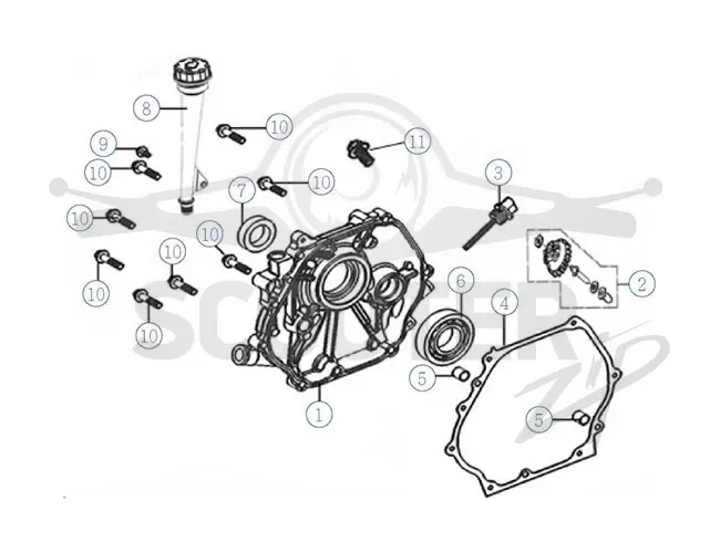 Крышка картера LONCIN LC190FDS