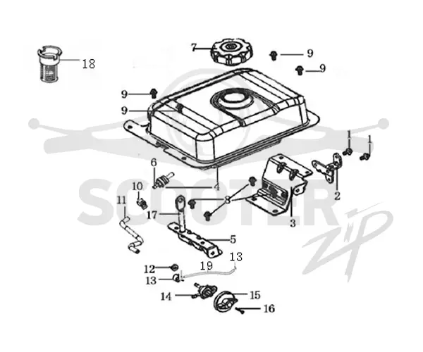ДВИГАТЕЛЬ LC185FDS: БАК ТОПЛИВНЫЙ