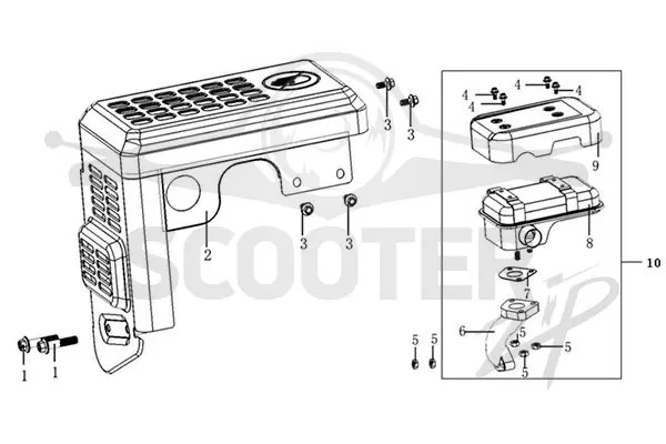 ДВИГАТЕЛЬ LC185FDS: ГЛУШИТЕЛЬ
