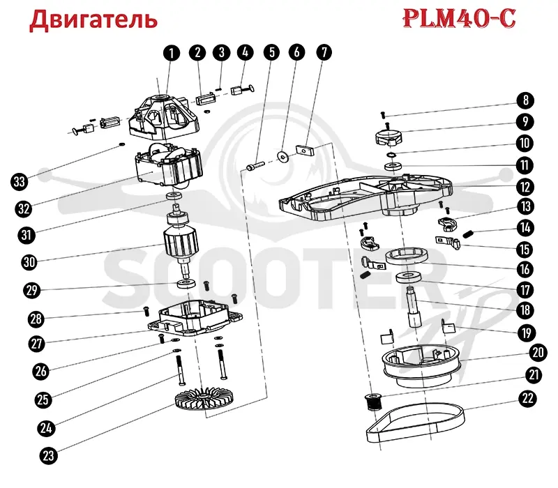 Двигатель PLM40-C