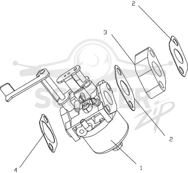 Двигатель DK 154F/P: КАРБЮРАТОР