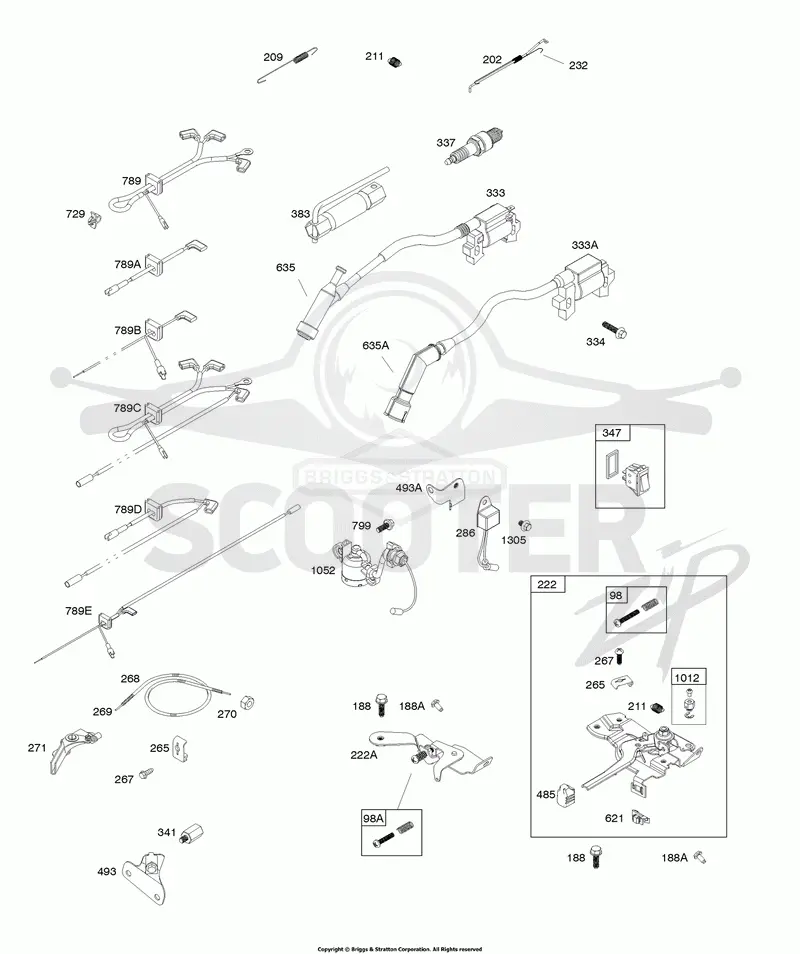 Armature, Controls, Electrical System, Governor Spring, Ignition, Spark Plug