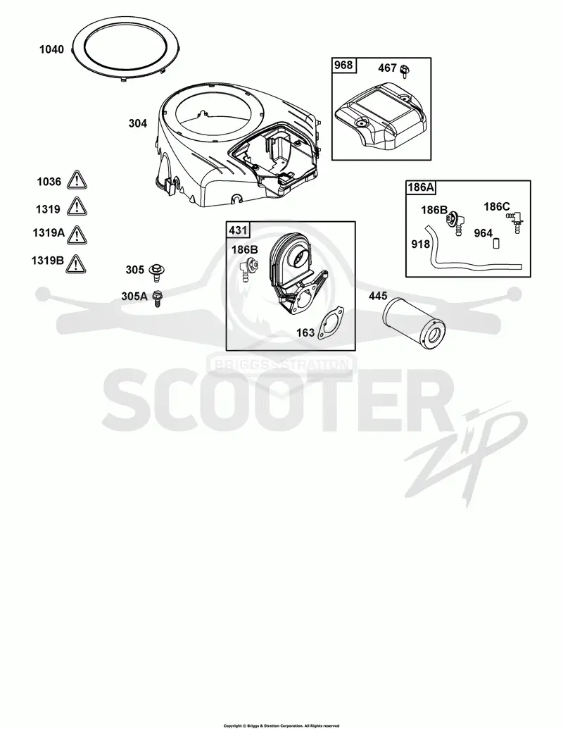 Blower Housing and Air Cleaner Group