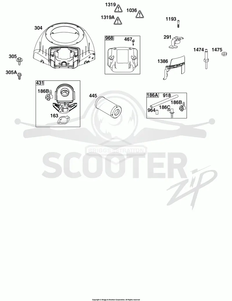 Blower Housing and Air Cleaner Group