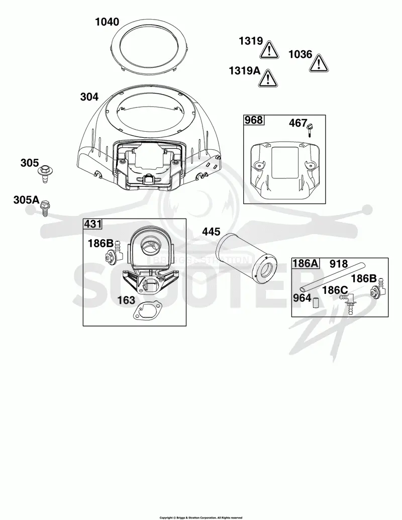 Blower Housing and Air Cleaner Group
