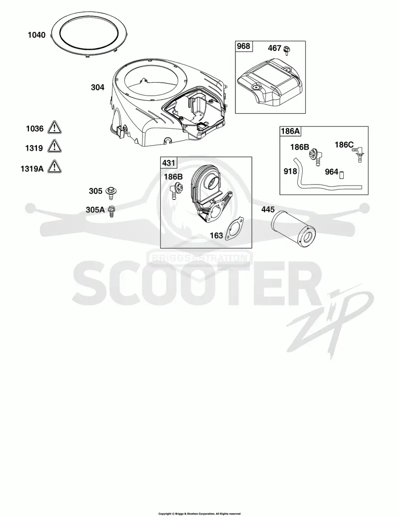 Blower Housing and Air Cleaner Group