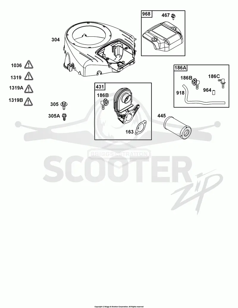Blower Housing and Air Cleaner Group