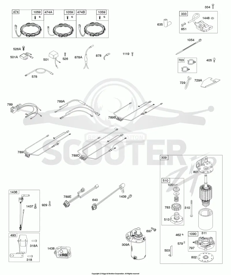 Alternator, Wire Harness, Starter, Ignition