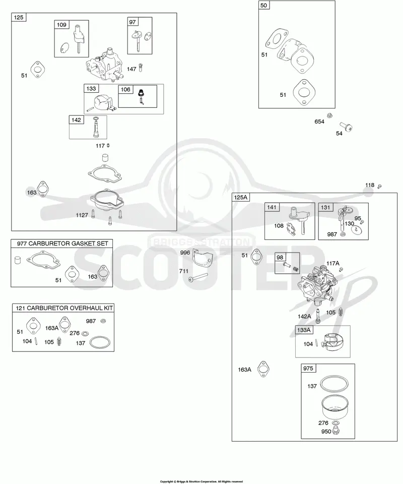 Carburetor, Intake Manifold, Kit-Carburetor Overhaul