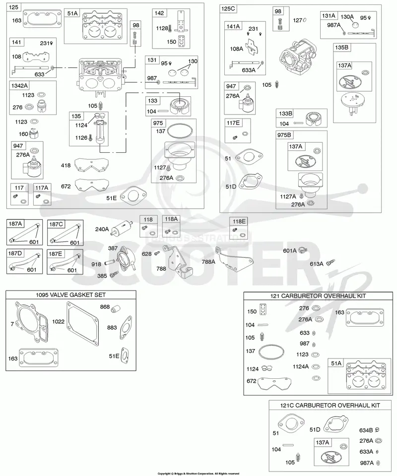 Carburetor, Fuel Supply, Gasket Set-Valve
