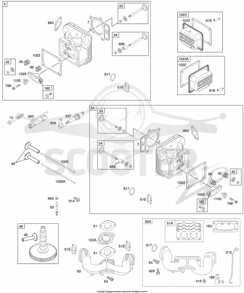 Camshaft, Cylinder Head, Valves