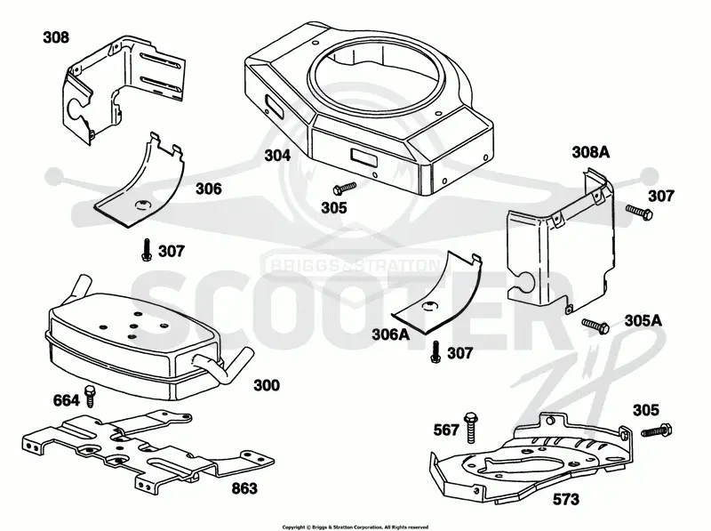 Blower Housing, Muffler Guar