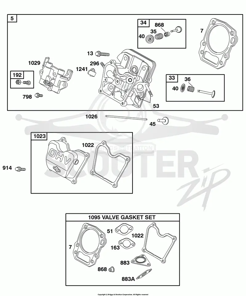 Cylinder Head, Gasket Set-Valve, Valves