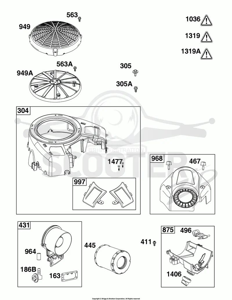 Blower Housing and Air Cleaner Group