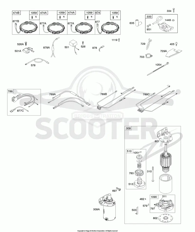 Alternator, Wire Harness, Starter, Ignition