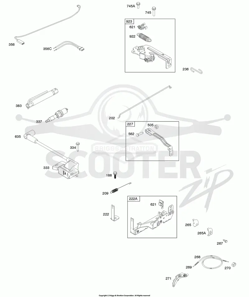 Armature, Controls, Electrical System, Governor Spring, Ignition, Spark Plug