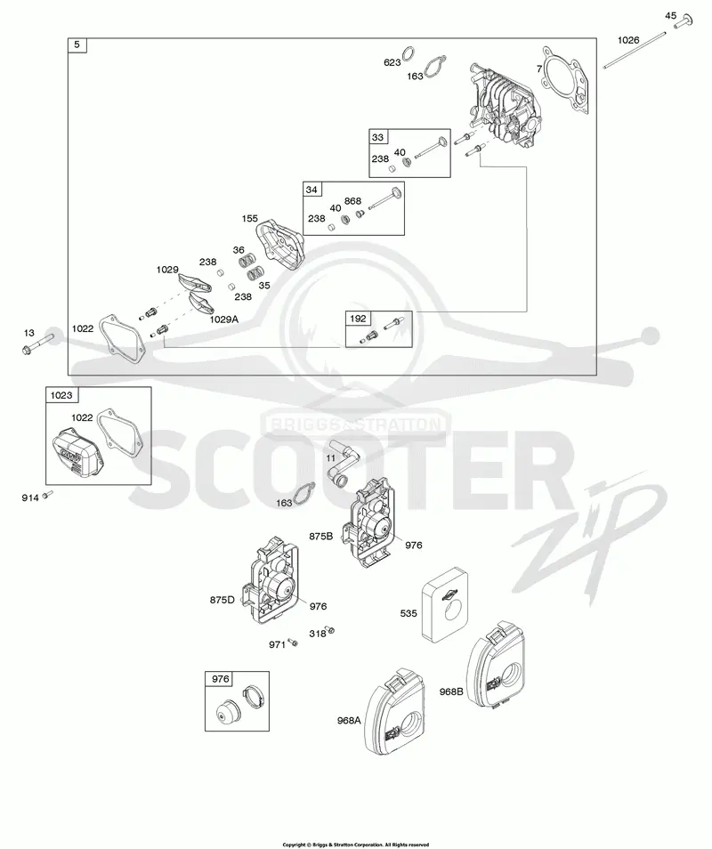 Air Cleaner, Cylinder Head, Gasket Set