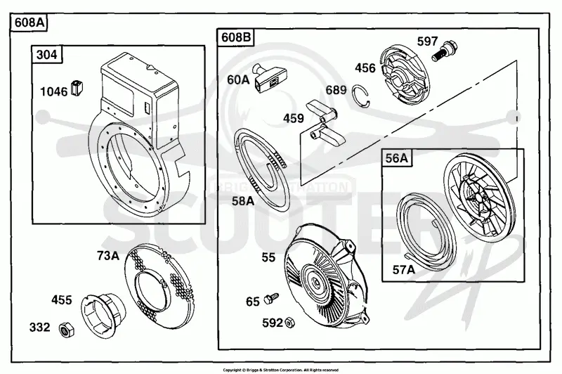 Blower Hsg, Rewind Assy