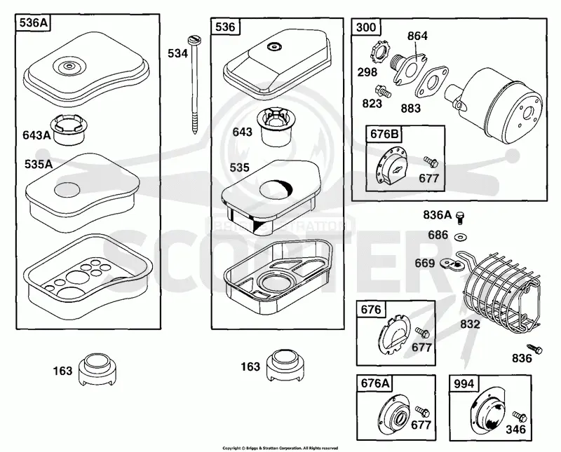Air Cleaners, Muffler Grp.