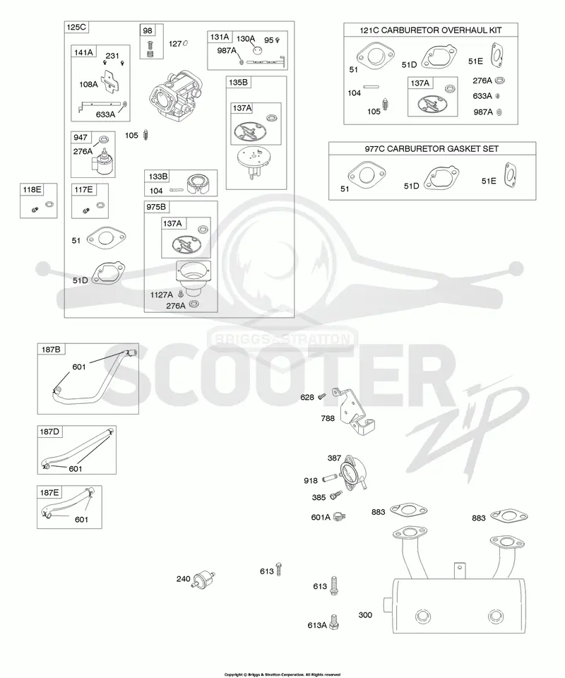 Carburetor, Exhaust System, Fuel Supply, Kit - Carburetor Overhaul