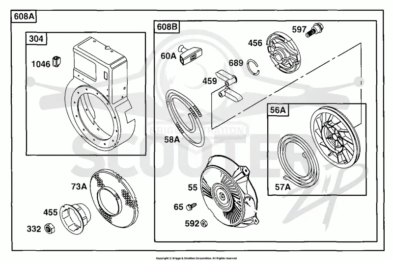 Blower Hsg, Rewind Assy