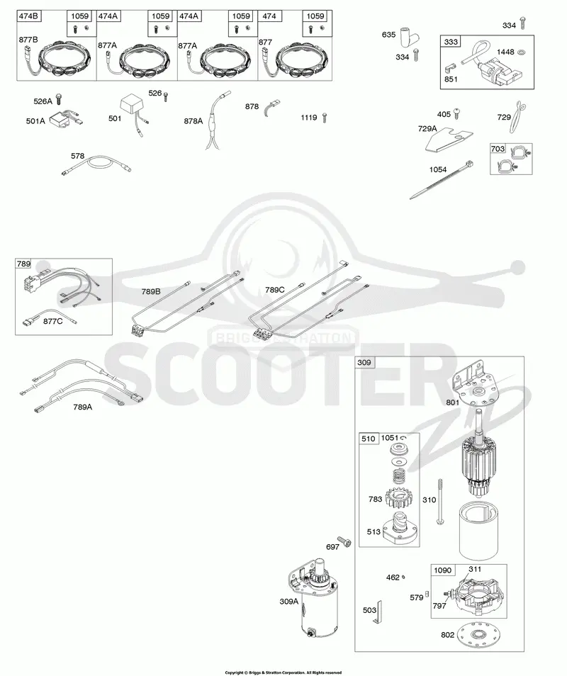 Alternator, Wire Harness, Starter, Ignition