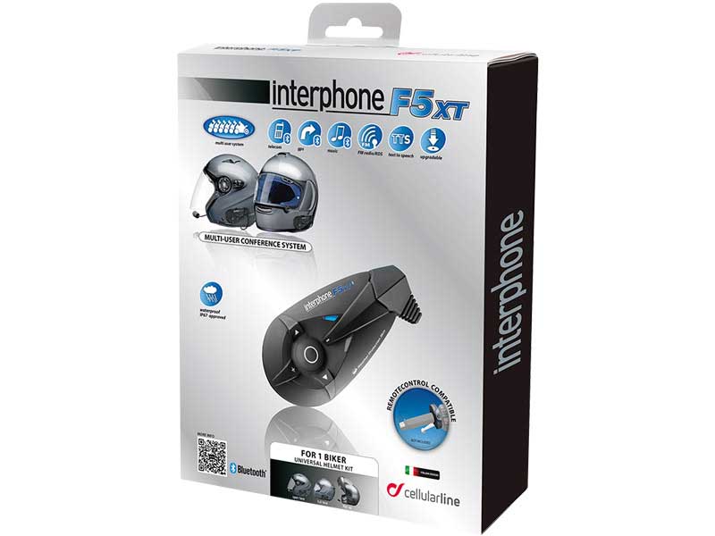 Мотогарнитура Bluetooth INTERPHONE F5XT (с встроенным FM-радио), INTERPHONE F5XT