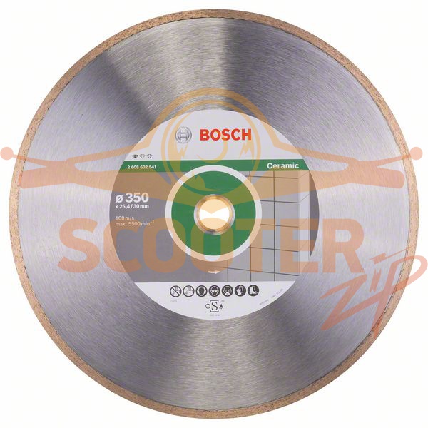 Алмазный отрезной круг BOSCH Standard for Ceramic (350x30/25,40x2x7), 2608602541