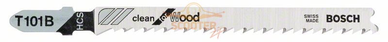 5 ЛОБЗИКОВЫХ ПИЛОК T 11 B Clean for Wood, HCS для лобзика BOSCH (Тип 0601578103), 2608630030