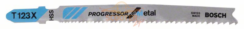 Пилка BOSCH для лобзика T 123 XF Progressor for Metal, HSS 5шт, 2608638473