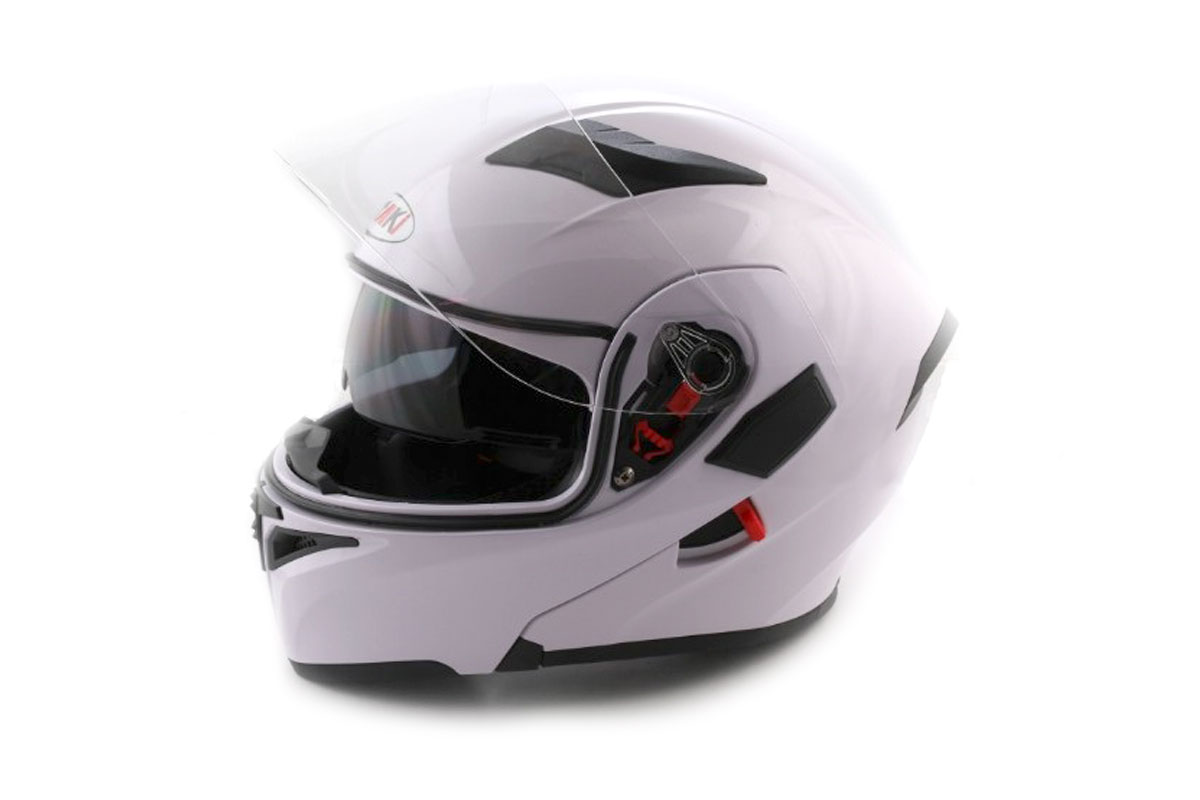 Шлем (модуляр) Ataki FF902 Solid белый глянцевый, размер XL (61-62см), 598-4463