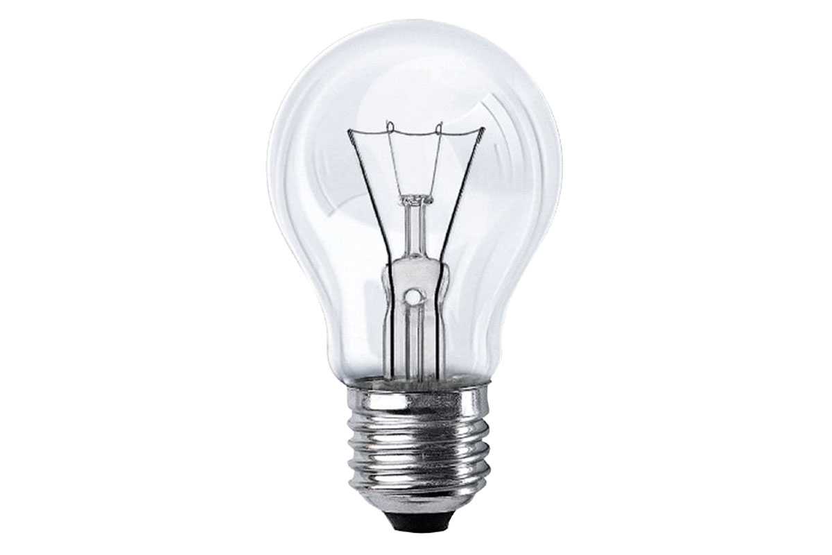 Лампа накаливания с прозрачной колбой, ЛОН CAMELION А 40 /CL/Е27, 14480