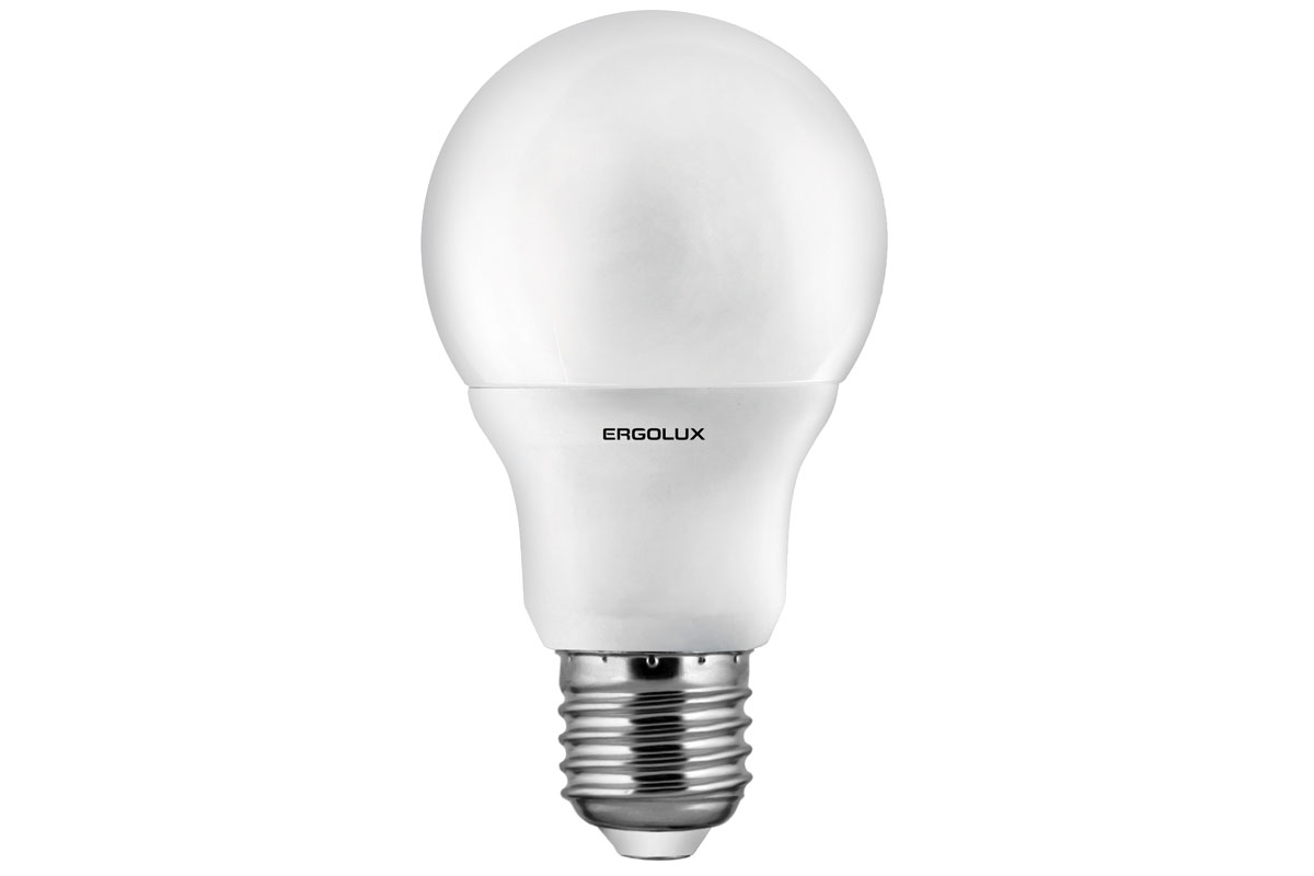 Лампа светодиодная ЛОН 12Вт E27 3000K 172-265В Ergolux LED-A60-12W-E27-3K, 78107
