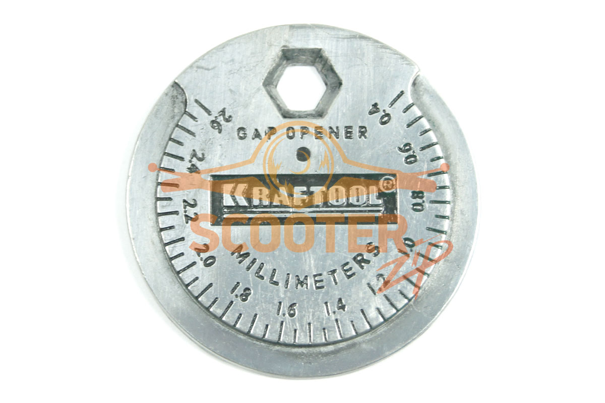 Измеритель зазора свечи Kraftool с градуировкой 0, 4-2, 6 мм., 43258