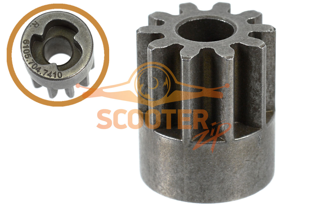 Шестеренка привода колеса прав (старый) для газонокосилки STIHL RM-655.0 VS, 61057047410